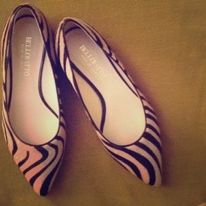 Bellofatto Calf Hair Zebra Print Flats